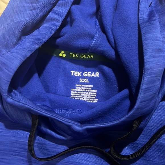 Blue Tek Gear Fleece Hoodie Size: XXL Like New Never Worn - Picture 3 of 7